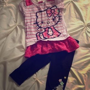 2 piece set short sleeve/capris